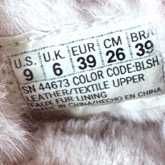 Skechers Slippers Women's Size 9 Blush Pink Suede Faux Fur Slip On Mule NEW - Picture 11 of 11